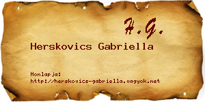 Herskovics Gabriella névjegykártya